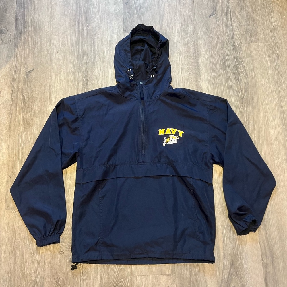 Navy windbreaker
